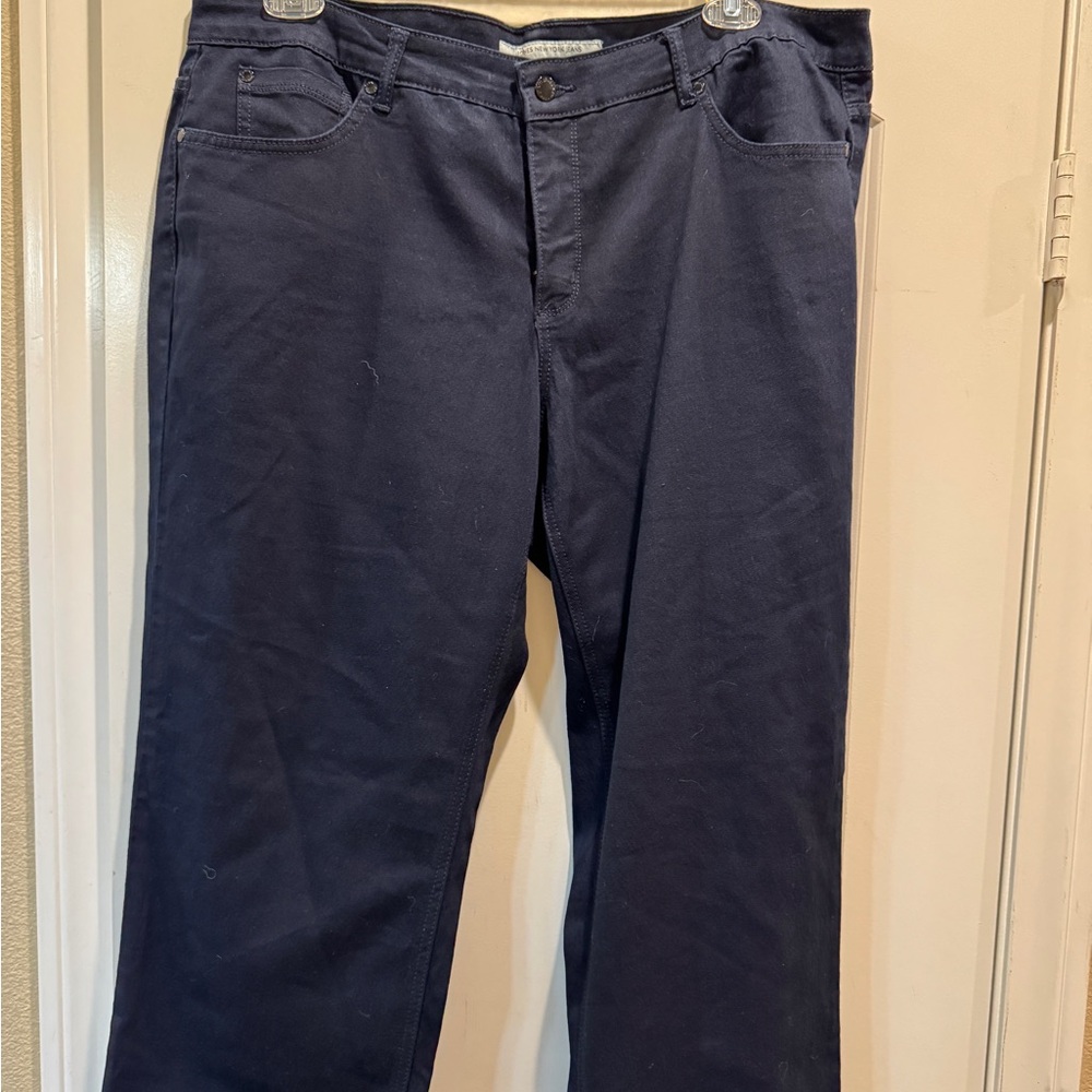 Jones New York Women's Navy Straight Leg Jeans